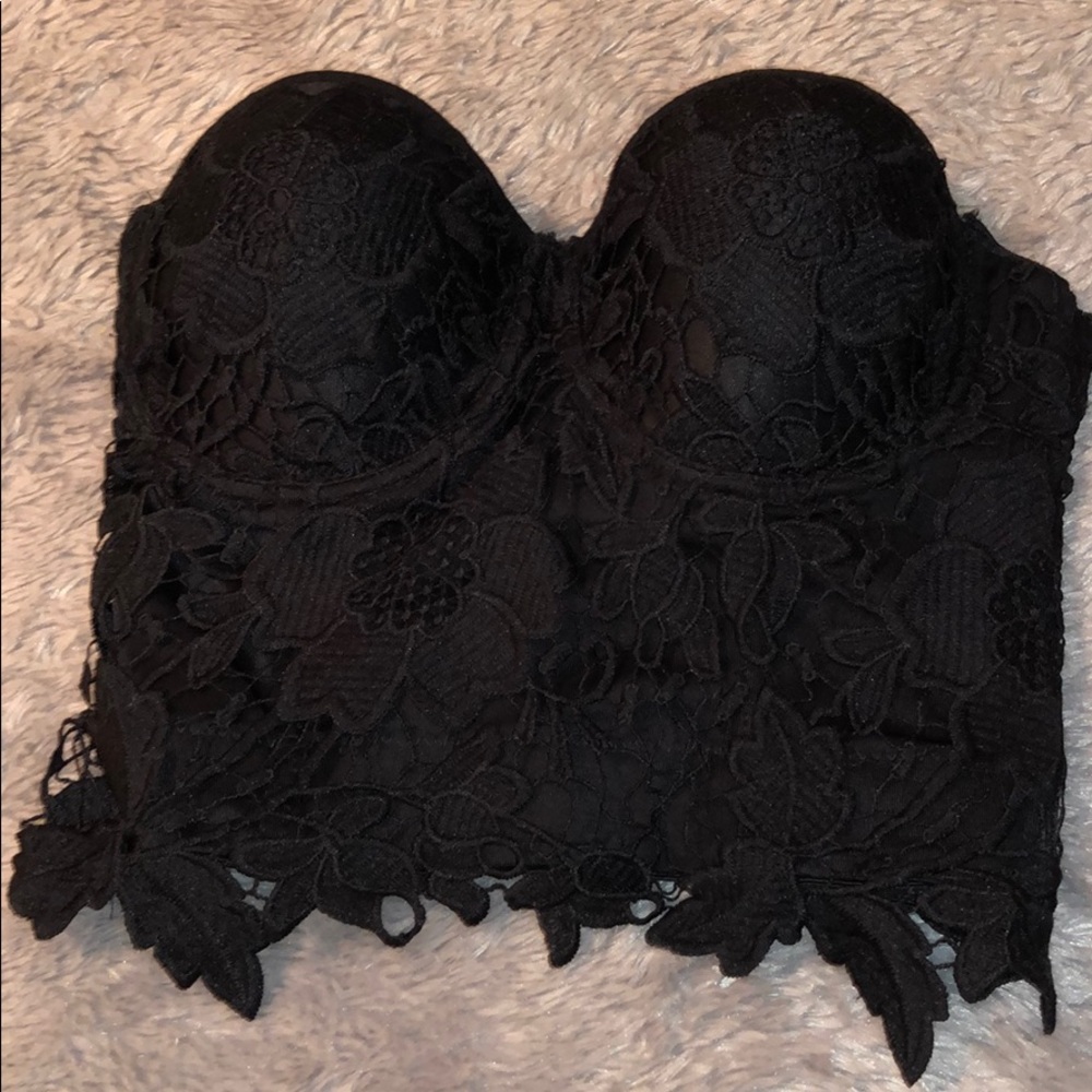 Black bandeau top